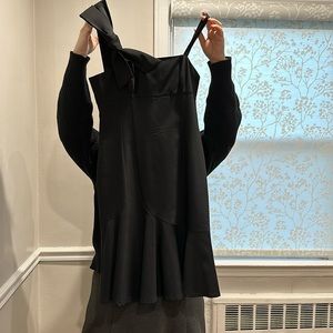 Stunning little black dress with bow shoulder